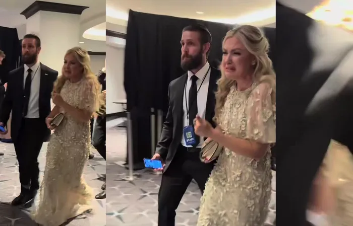 Erika Kirk being rushed out after shooting at White House Correspondent Dinner