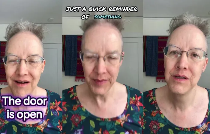 Guy in grandma outfit says MAGA is a cult