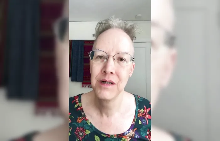 Guy in grandma outfit says MAGA is a cult