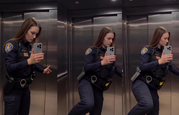Lady cop rips off longest fart