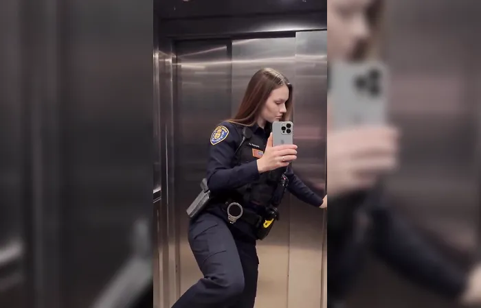 Lady cop rips off longest fart