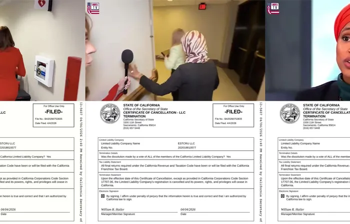 Ilhan Omar’s fake “winery” suddenly DISSOLVED