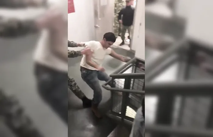 Dude swung at a soldier, then got his ass beat