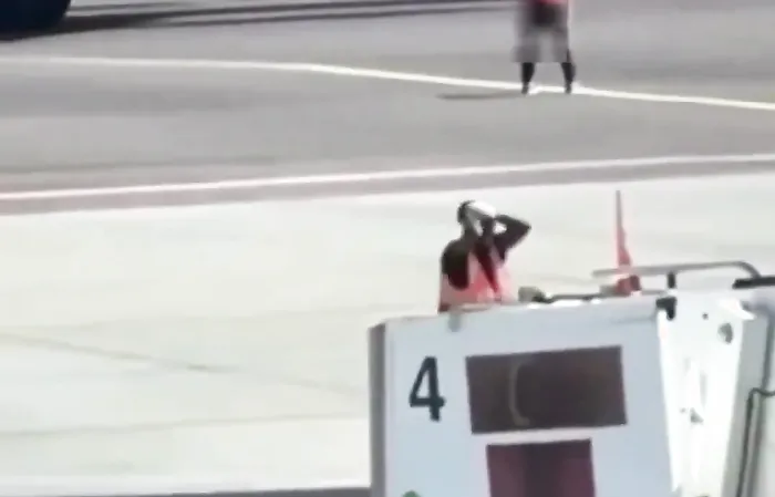 WTF??? 35-year-old Andrea Russo jumps into jet engine