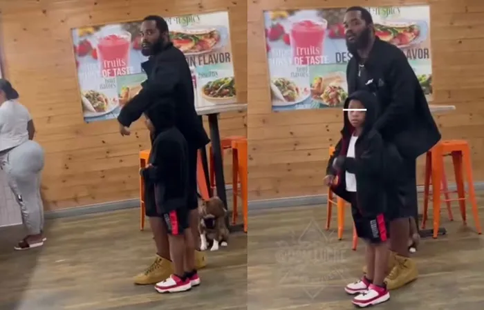 Don't end up like him - Dad protects son from it