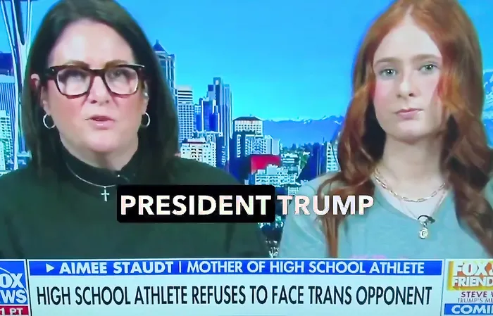 Girl refused to compete against MALE athlete dressed like a girl