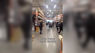 Home Depot royal rumble all hands being thrown