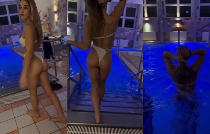 Just going for a little dip in the pool