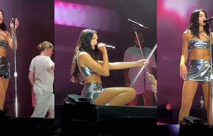 Dua Lipa performing "Pretty Please"
