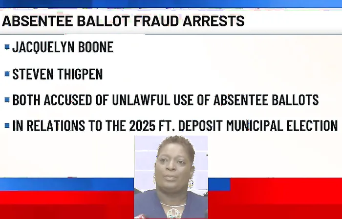 Former Alabama Mayor arrested for BALLOT FRAUD