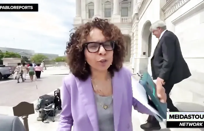 Rep. Kamlager-Dove, obviously a Deomcrat, says about Trump: “F*** his a**!”