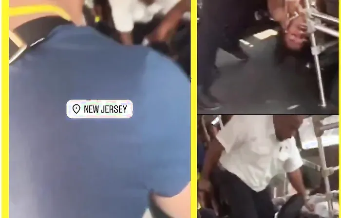 New Jersey bus drivers beats the brakes off passenger who SPIT on him