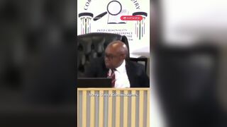 Tissue Head: dude sweating during corruption hearing has hilarious mishap