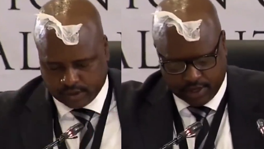 Tissue Head: Dude Sweating During Corruption Hearing Has Hilarious Mishap (VIDEO)