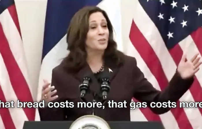 Kamala Harris explaining how to solve inflation while sounding like she has an under 75 IQ