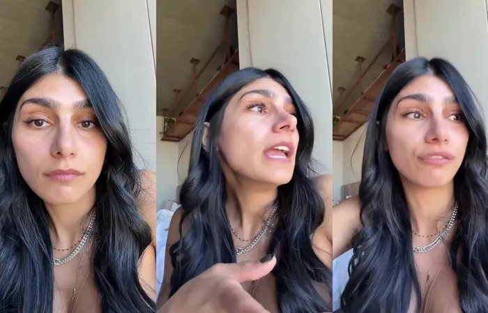 Mia khalifa is crying after seeing Israel bombing Lebanon despite the ceasefire