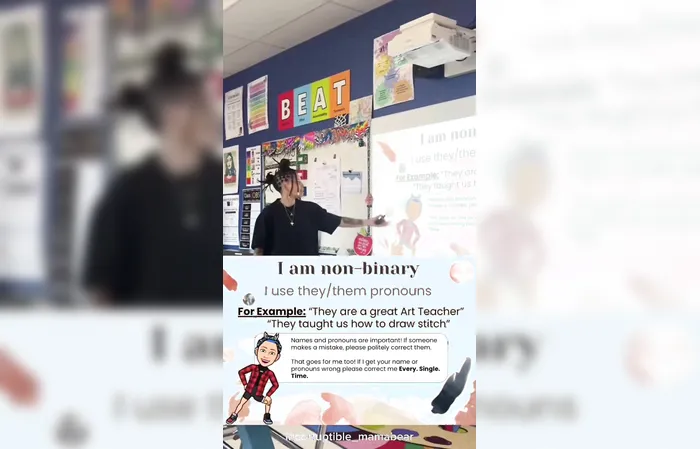 BUSTED: Art Teacher pushing fake pronouns on students