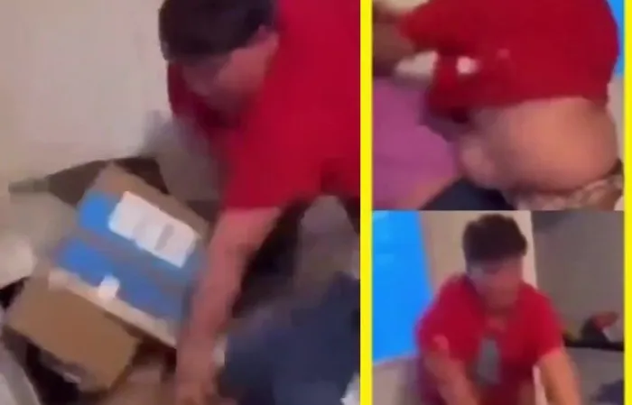 Obese kid beats up his mom for not giving him more food