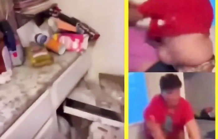Obese kid beats up his mom for not giving him more food