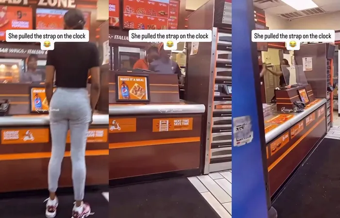 Little Caesars Employee Pulls Gun During Fast Food Counter Confrontation