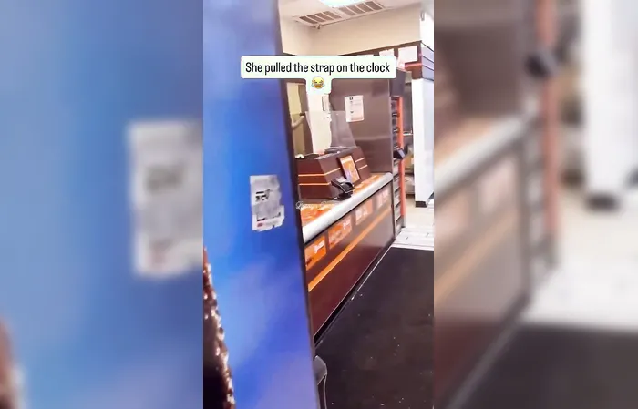 Little Caesars Employee Pulls Gun During Fast Food Counter Confrontation