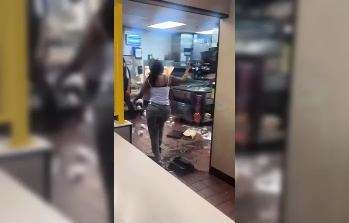 Lunatic destroys Philly McDonalds