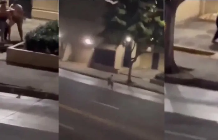 Guy with Machete gets mobbed by civilians