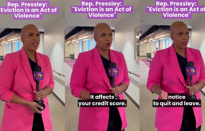 Ayanna Pressley says evictions are an act of violence