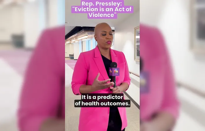Ayanna Pressley says evictions are an act of violence