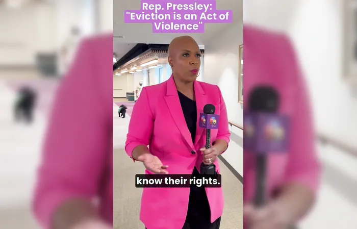 Ayanna Pressley says evictions are an act of violence