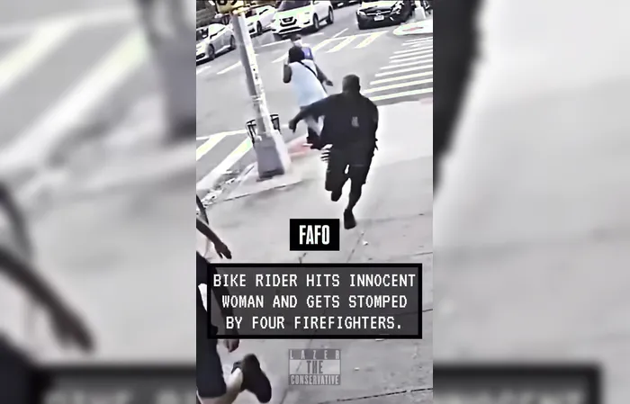 Rotten hoodrat suckers innocent woman, then gets STOMPED by FOUR FIREMEN