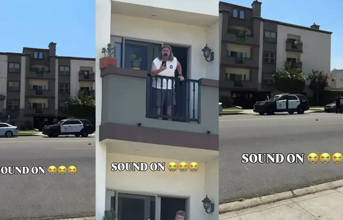 Drunk plumber arrested, but guy on balcony steals the show