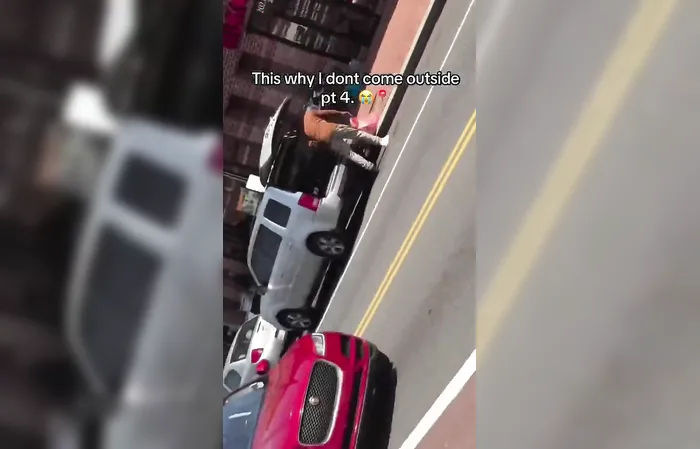Cop rides bicycle into a fist fight face first, takes them both on