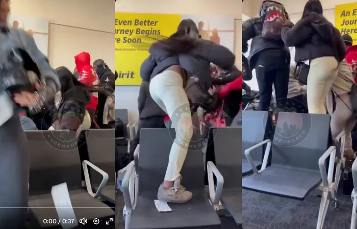 ATL airport Spirit Airlines turns into all out brawl