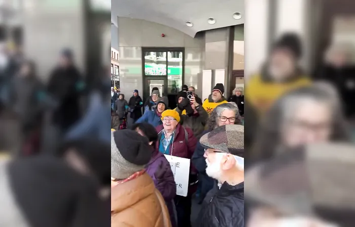 Look at the crowd at this protest advocating for criminals