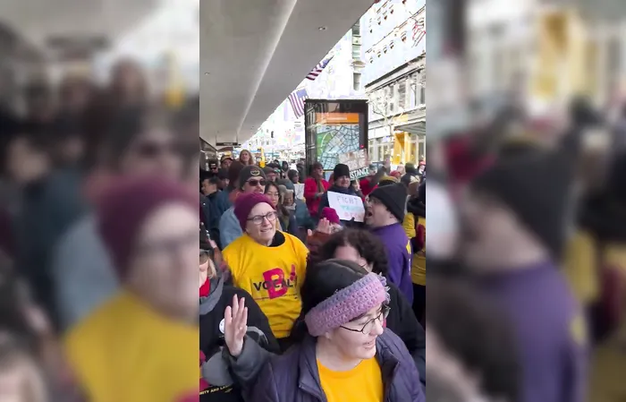 Look at the crowd at this protest advocating for criminals