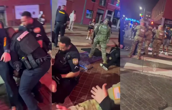 Memphis cops beat the crap out of thugs while National Guard provides backup