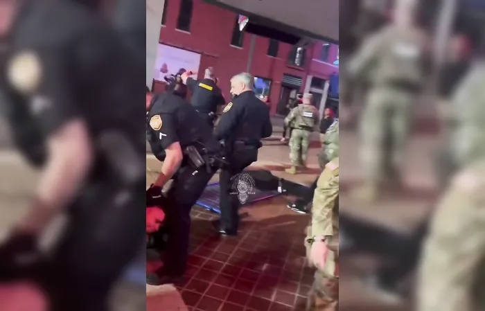Memphis cops beat the crap out of thugs while National Guard provides backup