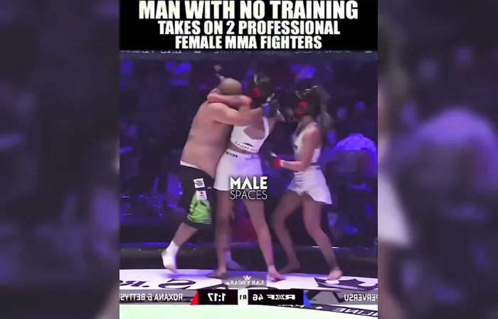 Guy with NO TRAINING vs female MMA fighters