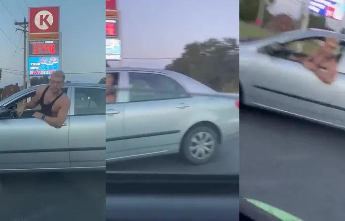 Tough talking dude gets BONKED on the head