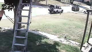 Man’s lawn mower explodes out of nowhere