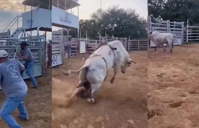 Bull rider gets JACKED UP