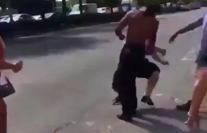 Dude blocking traffic gets DEALT WITH
