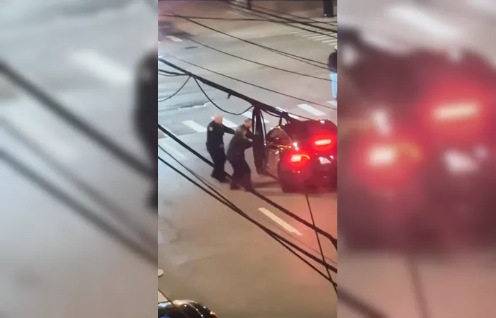 Video shows chick steamroll a crowd in her Tesla