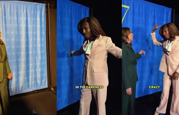 Kamala accused of being drunk with a drag queen