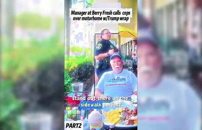 Called the cops over a political sticker, then got stiffed