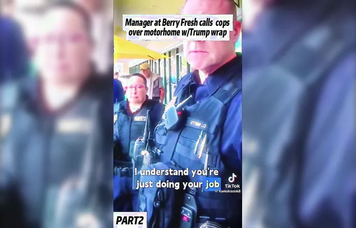 Called the cops over a political sticker, then got stiffed