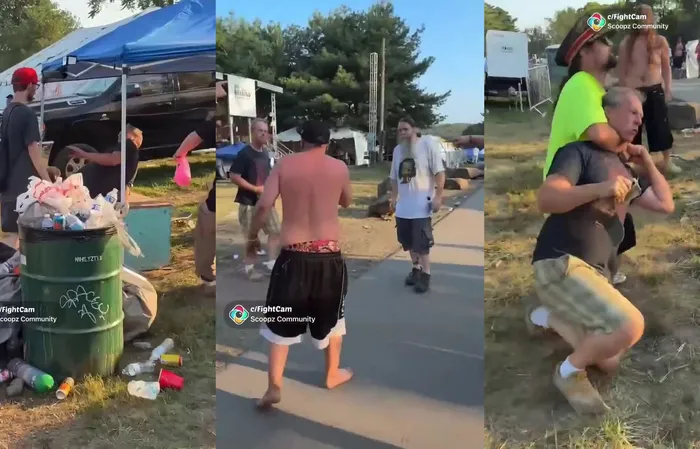 Trailer park beat the crap out of alleged pedophile