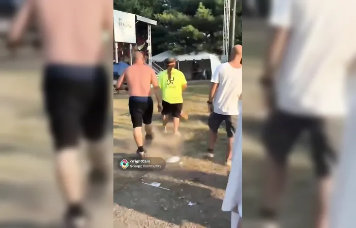 Trailer park beat the crap out of alleged pedophile