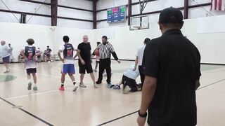 Thug attacks someone during basketball game